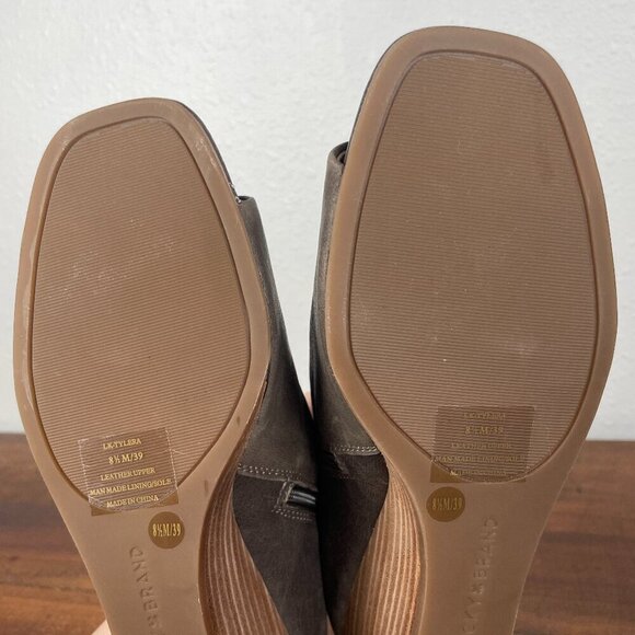 NEW Lucky Brand Tylera Size: 8.5 Leather Wedge Open Toe Bootie - Picture 12 of 13